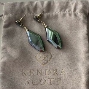 Kendra Scott Green and Black Earrings